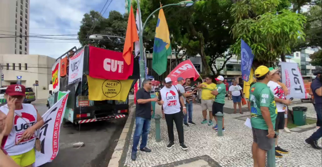 Protesto em Belém marca Dia do Trabalhador com reivindicações contra escala 6x1